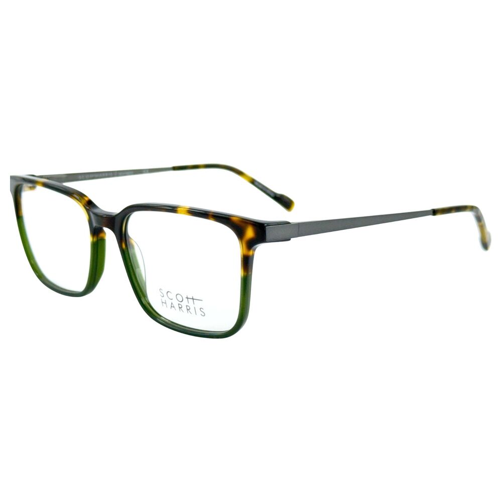 Scott Harris SH738 Mens Plastic Eyeglass Frame C3 Amber Tortoise Ivy 52-17